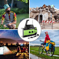 Miniatyrbillede 7 af 7: Solcelled Nødradio, 4000mAh Bærbar Læselampe med Lommelygte og Bevægelsessensor, Mobiltelefonoplader, SOS-alarm til Hjem og Nød, Rød