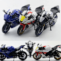 Pikkukuva 3 / 5: 1/12 Mittakaavan Yamaha YZF-R1M Moottoripyörämalli Leikkiauto Seosvalettu Simulaatiomallit Moottoripyörä Kokoelma Koriste Poikien Leikkikalut Lahjat Black