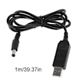 Miniatyrbild 4 av 5: USB till DC 12V 1.5A Justerbar Spänning 5.5x2.1mm Strömledning för WiFi-Router