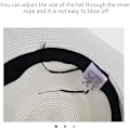Miniatyrbillede 6 af 6: Dame Halm Panama Hat Fedora Strand Solhat Bredskygget Halm Rulle op Hat UPF 50+