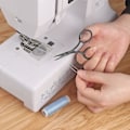 Miniatyrbilde 5 av 6: Saks, rustfritt stål elektroforeseblader, sying, skole, kontor, spesielt for fint arbeid, 9,5 cm, svart