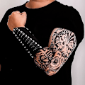 Miniatyrbild 5 av 5: 2 st Arm Gauntlets för män Steampunk rustning handledsskydd PU läder manschetter för kostym Black  Brown