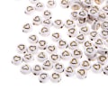 Miniatyrbillede 1 af 10: 500 stk. 7x4mm Hvide Akryl Perler Guld Hjerte Pony Perle