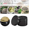 Miniatyrbillede 2 af 5: Grinder Metal Urte Grinder 1.6/2.5 tommer Krydderi Grinder Bærbar Krydderi Mixer til Maling af Tørrede Chilipebre Black 40mm