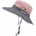 Miniatyrbild 2 av 4: Kvinnor Män Sommar Solhatt Bred Brätte Utomhus UV-skydd Hatt Fällbar Hästsvans Hinkhatt Lämplig för Strand Fiske Vandring