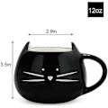Miniatyrbillede 4 af 5: Sød Keramik Kat Kaffe Kop 12 Oz Katte Elskere Kitty Te Kopper Gaver Til Kvinder Piger Sort