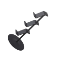 Miniatyrbillede 4 af 11: 3-lags spilcontroller opbevaringsstativ hul hovedtelefon spil konsol controller holder stand arrangør til XBOX sort