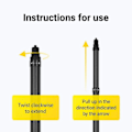 Miniatyrbillede 3 af 5: Ultra Lang Carbon Fiber Usynlig Selfie Stick Justerbar Forlængerstang til Insta360 ONE X2 / ONE R / ONE X selfie stick