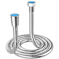 Miniatyrbillede 1 af 5: Brusestang 5m Ekstra Lang Rustfrit Stål Bruseslange, Med Massiv Messingforbindelse, Universal, Anti-burst, Kromfinish. (500cm)-God