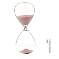 Miniatyrbillede 2 af 5: 5/15/30/60 Minutter Nyt Nordisk Glas Dråbe Time Timeglas Timer Kreativ Boligindretning Håndværk Dekoration Valentinsdagsgave 5min 5x12 cm Gold