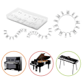 Miniatyrbild 1 av 5: Piano Keyboard Notetiketter Avtagbar Silikon Piano Notguide Med Låda Black and White