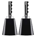 Miniatyrbilde 1 av 5: Håndholdt Metallisk Jubelku-Klokker med Ergonomiske Håndtak for Sportsarrangementer og Festivaler Black 2PCS