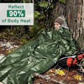 Miniatyrbillede 3 af 5: Nødsituationssovepose med paracord, ultralet vandtæt termisk overlevelsesnødtæppe til camping, rygsækrejse,-WELLNGS
