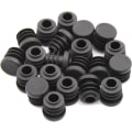 Miniatyrbillede 1 af 5: 16mm sorte plastikpropper, sorte runde rørhætter, indvendige endestykker til stole, borde, borde, fodmøbler, rør, 20 stk.