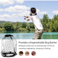 Miniatyrbilde 4 av 7: 4 stk Midge Head Net, Nylon Mygghodebeskyttende Netting, Fint Mesh Insektnetting, Ansikts- og Halsnetting Deksel for Utendørs, Fotturer