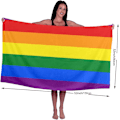 Miniatyrbilde 2 av 5: Mikrofiber Strandhåndkle Overdimensjonert, Regnbueflagg LGBT Pride Dame Badehåndkle, Stort Strandhåndkle for Voksne, Strandhåndkle for Reise Bad Yoga 32 x 52 Tommer (