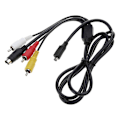 Pikkukuva 1 / 5: Laadukas Mini USB - 3 RCA -kaapeli Sony Handycam-videokameralle DCR-DVD, DCR-HC, DCR-SR, DCR-SX, DEV, HDR-CX, HDR-HC