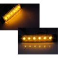Miniatyrbild 3 av 4: 10-pack 12v 6 Smd LED-sidomarkeringsljus fram och bak för släpvagn, lastbil, husvagn, husbil, buss, båt, traktor, gul orange