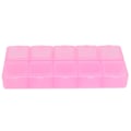Miniatyrbillede 1 af 8: Pearl Container 10 Rum med Holdbar Holdbar Bærbar Transparent Multifunktionel Plast Smykkearrangør Pink