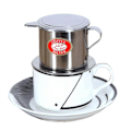 Miniatyrbillede 1 af 4: Håndbrygget Vietnamesisk Kaffe Drypkande: Rustfrit Stål Filterkop til Rig Smag