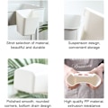 Miniatyrbild 3 av 8: Hängande förvaringskorg Hängande behållare Plast Bärbar Vit Hängande korgar Hållbara hängande behållare med krokar för serveringsvagn Kök