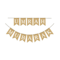 Pikkukuva 1 / 2: Ramadanin Juhlalippu Umrah Mubarak -painatus Juuttilippu Häntälipun Muotoinen Juhlatarvikkeet Taustan Asettelu Rekvisiitta