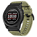 Miniatyrbillede 3 af 4: Nylon Canvas Hurtigudløsningsrem til Garmin Tactix 7 Pro / Fenix 7X / 6X Pro, 26 mm Sportsurrem Army Green