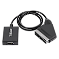 Miniatyrbild 1 av 4: Videoadapter Plug and Play Hög Klarhet Plast 1080p Stabil Prestanda Scart till HDMI-kompatibel Digital Konverterare för Smarta Enheter