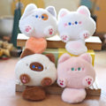 Miniatyrbilde 2 av 8: Kawaii Myk Plush Dyr Liten Katt Nøkkelring Veske Bil Pink