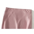 Miniatyrbilde 2 av 5: Sateng Midi Skjørt Høy Midje Lange Skjørt For Kvinner SSBgv Pink XL
