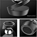 Miniatyrbilde 2 av 5: Tyngdekraftutfordrende kinetisk skrivebordsleke, skrivebordsgyroskop, optisk illusjon skrivebordsleke, rustfritt stål kule, stressreduserende kinetisk skulptur Black silver