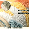 Miniatyrbillede 4 af 5: Superabsorberende bademåtte skridsikker bademåtte til badeværelse maskinvaskbar bademåtte blød mikrofiber bademåtte Colorful Flowers 31" X 20"