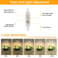 Miniatyrbilde 3 av 7: LED full spectrum plantelampe 3 lysmoduser plantelys voksende lys med timer for innendørs planter, grønnsaker, blomster