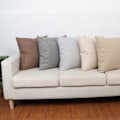 Miniatyrbilde 4 av 5: Putevar i lin-look for hjemmet, dekorative, til sofa, soverom, bil, med glidelås Khaki 60*60cm
