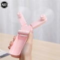 Miniatyrbilde 2 av 5: Elektriske Håndholdte Vifter Mini Håndholdt Dobbelthodet Elektrisk Vifte USB Oppladbar Justerbar Bærbar Sammenleggbar Søt Mini Sammenleggbar Vifte for Reise Pink