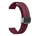 Miniatyrbilde 3 av 5: Silikonreim for Garmin Lily 2 med magnetisk spenne Wine Red Black Buckle