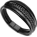 Miniatyrbillede 1 af 4: Herrearmbånd Armbånd i ægte læder flettet med magnetlås