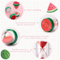 Miniatyrbild 3 av 7: Fruktformad timglas sandtimer, säker färgglad tydlig sandglas med skyddande lockbas för hem, skrivbord, kök, matlagning, nedräkning Watermelon 5 min