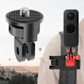 Miniatyrbilde 3 av 5: Stativadapterfeste Skrue 1/4\" Kameramontering for Go Pro Hero 10/9 Insta-360 Black Color