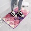 Miniatyrbilde 5 av 5: Baderomsmatte Sklisikker Absorberende Dusj Baderomsteppe Flocking Purple 40*60cm