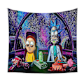 Miniatyrbillede 1 af 5: Rick And Morty Tema Gobelin Soveværelse Vægophæng Gobeliner Dekoration B 150*200CM