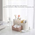 Miniatyrbillede 6 af 9: Makeup-arrangør, kosmetikarrangør/boks til badeværelset, arrangørbokse, makeupbørstearrangør, pladsbesparende makeup-opbevaringsboks