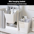 Miniatyrbild 4 av 8: Hängande förvaringskorg Hängande behållare Plast Bärbar Vit Hängande korgar Hållbara hängande behållare med krokar för serveringsvagn Kök