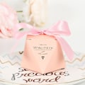 Miniatyrbillede 2 af 5: 5 stk. Bryllup Diamantformet Romantisk Kreativt Bryllupsudstyr Bryllupsslik Gaveæske Pink-Pink Ribbon