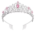 Pikkukuva 1 / 5: Kristalliriipus Kruunu Kampaus Kruunu Tiara White&pink
