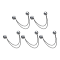 Pikkukuva 1 / 5: 5 kpl Magneettisia Vaatekiinnikkeitä Housujen Helmaan Magneetit Solki Ketjulla Monitoiminen Vaatekiinnike Magneettiset Neulat Huiville Puserolle Rannekkeelle Helmaan Silver Black