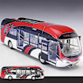 Miniatyrbillede 1 af 5: 1/50 Setra Luksus Coach Bus Legetøjsbil Die-Cast Miniature Model Træk Tilbage Lyd & Lys Uddannelsesmæssig Samling Gave Til Drenge Børn New Energy Bus