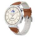 Pikkukuva 2 / 5: 18MM Nahka-Nylon-Ranneke Huawei Watch GT 5 Pro 42m GT 5 41mm GT 4 41mm GT 3 42mm Naisille Komposiitti Multicolor White Brown