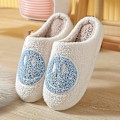 Miniatyrbillede 1 af 3: Sutsko Smiley Face Sutsko Kvinder Smile Sutsko Happy Face Sutsko Retro Smiley Face Blød Plys Behagelig Varme Slip-on Sutsko Blue 42-43