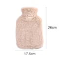 Miniatyrbilde 2 av 5: Varmtvannsflaske med mykt trekk - Klassisk varmtvannspose for smertelindring, nakke og skuldre, fotvarmer, menstruasjonssmerter, varm- og kaldterapi - Gr coffee